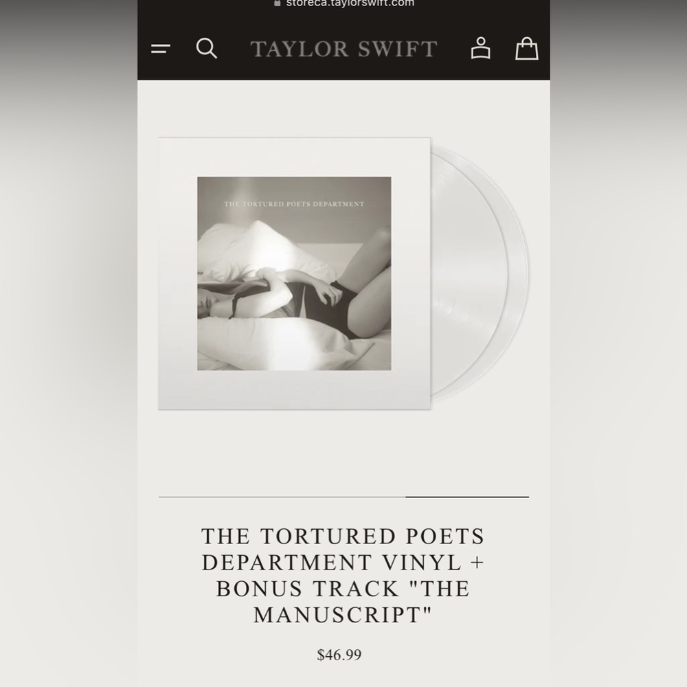 Taylor swift tortured poets department TTPD vinyl